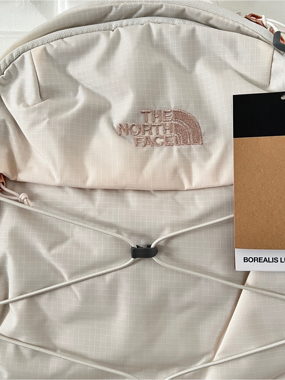 The North Face Borealis Luxe Backpack Gardenia White Metallic Womens OS NEW - Picture 3 of 10